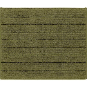Casilin Badmat Antislip 50x60cm Luca - Waterabsorberende Badkamermat - Wasbaar en Sneldrogend - Voor Douche en Bad - 100% Katoen - Rechthoek - Groen