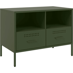 vidaXL - Tv-meubel - 68x39x50,5 - cm - staal - olijfgroen