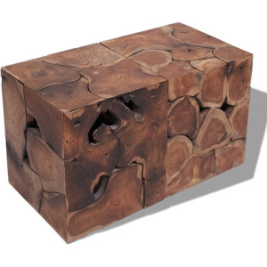 vidaXL - Krukken - 2 - st. - 40x40x45 - cm - massief - teakhout - bruin