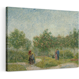 Artaza Canvas Schilderij Tuin met Geliefden - Vincent van Gogh - 120x80 - Groot - Kunst - Wanddecoratie Woonkamer