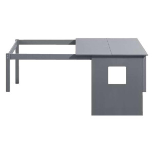 Leen Bakker - Opzetdak Ties - Antraciet - Grenenhout - Grijs