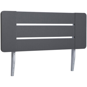 Leen Bakker - Hoofdbord Nova - Grafietkleur - 90 Cm - Spaanplaat - Grijs#Zwart