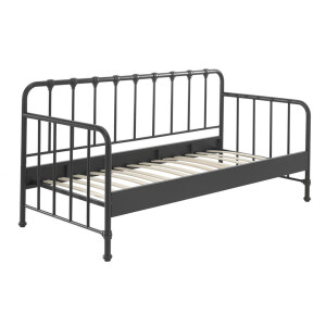 Leen Bakker - Vipack Bedbank Bronxx - 90x200 Cm - Metaal - Zwart