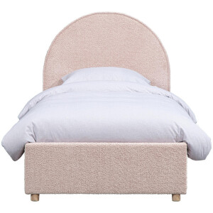 Leen Bakker - Vipack Bed Moon Met Opbergruimte - 90x200 Cm - Stof - Roze