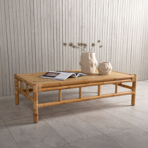 Nohr Loungetafel 'Zev' Rotan en bamboe, 120 x 70cm