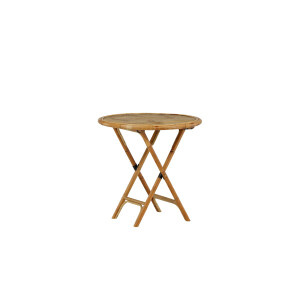 Nohr Ronde Bistrotafel 'Zev' Bamboe, 80cm