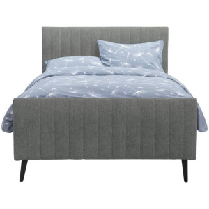 Leen Bakker - Bed Lieke - Grijs/groen - 120x200 Cm - Stof - Groen#Grijs