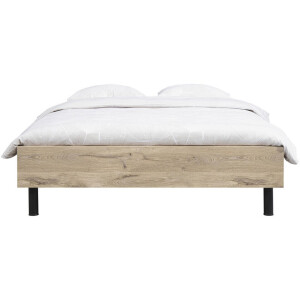 Leen Bakker - Bed Nova Comfort - Eikenkleur - 140x200 Cm - Spaanplaat - Bruin