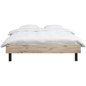 Leen Bakker - Bed Nova - Eikenkleur - 180x200 Cm - Spaanplaat - Bruin