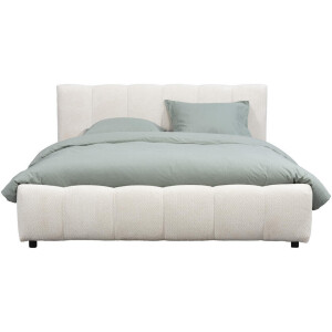 Leen Bakker - Bed Maudy Met Opbergruimte - Ecru - 140x200 Cm - Stof - Beige - 212x147x120 Cm