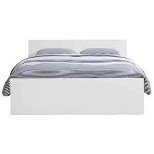 Leen Bakker - Bed Naia - Hoogglans - 160x200 Cm - Spaanplaat - Wit