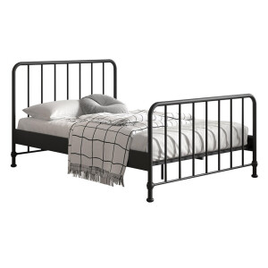 Leen Bakker - Vipack Bed Bronxx - 140x200 Cm - Metaal - Zwart