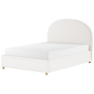 Leen Bakker - Vipack Bed Moon Met Opbergruimte - 140x200 Cm - Stof - Wit