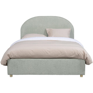 Leen Bakker - Vipack Bed Moon Met Opbergruimte - Mint - 140x200 Cm - Stof - Groen