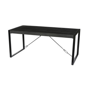 Livingfurn Eettafel 'Norris' Mangohout en staal, 180 x 90cm