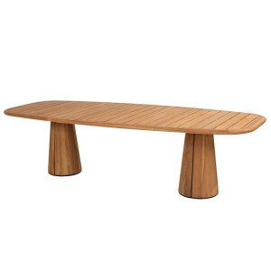 Taste by 4 Seasons Tuintafel Capri Natural Teak Pebble Shape 280 x 110 cm