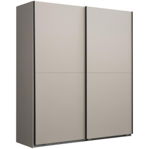 25% korting - Leen Bakker - Schuifdeurkast Dex - Kiezel - 198x180x64 Cm - Spaanplaat - Grijs#Taupe