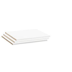 Leen Bakker - Legplankenset Genua (3 Stuks) - 59 Cm - Spaanplaat - Wit