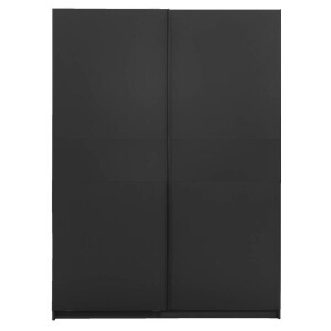 25% korting - Leen Bakker - Schuifdeurkast Genua - Antraciet - 204x150x60 Cm - Spaanplaat - Zwart#Grijs - 60.3x150.6x204 Cm