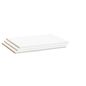 Leen Bakker - Legplankenset Genua (3 Stuks) - 73 Cm - Spaanplaat - Wit