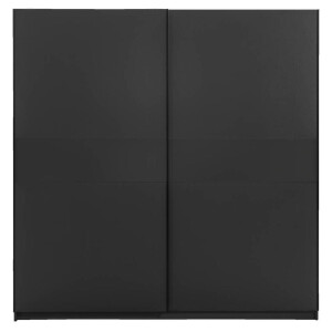 25% korting - Leen Bakker - Schuifdeurkast Genua - Antraciet - 204x200x60 Cm - Spaanplaat - Zwart#Grijs - 60.3x200.2x204 Cm