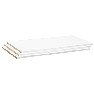 Leen Bakker - Legplankenset Genua (3 Stuks) - 98 Cm - Spaanplaat - Wit