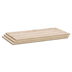 Leen Bakker - Legplankenset Genua (3 Stuks) - Eikenkleur - 98 Cm - Spaanplaat - Beige