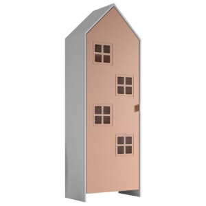 25% korting - Leen Bakker - Kledingkast Casami Bruges - 58x37x172 Cm - MDF - Roze