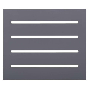 Leen Bakker - Hutwand Ties - Antraciet - Dicht - 1 Stuk - Grenenhout - Grijs - 86x74.5x1.5 Cm