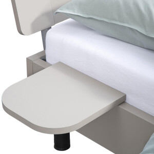 Leen Bakker - Bedplankje Nova - Kiezelkleur - 2 Stuks - Spaanplaat - Taupe#Beige - 29.8x30x2.2 Cm