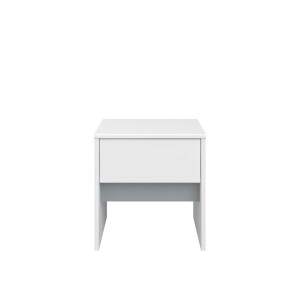 Leen Bakker - Nachtkastje Bobby - 1 Lade - Spaanplaat - Wit - 33.3x39.7x41.3 Cm