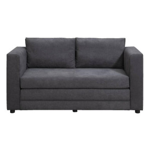 Leen Bakker - Slaapbank Sirena - Antraciet - 72x139x69 Cm - Polyester - Grijs