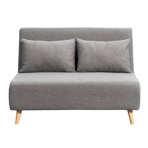 Leen Bakker - Slaapbank Luzern - 81x121x90 Cm - Stof - Grijs