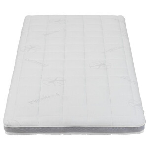Leen Bakker - Topmatras Elin - Comfortschuim - 120x200x10 Cm - Polyester - Wit