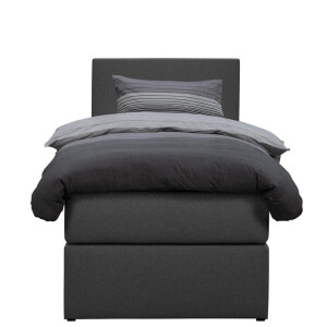 Leen Bakker - Boxcombinatie Orebro 4-delig - Antraciet - 90x200 Cm - Stof - Grijs