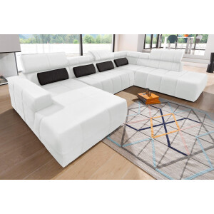 DOMO collection Zithoek Brandon Sitzbelastung 140 kg, mit Nierenkissen, U-Form met hoofdsteunverstelling, optionele zitdiepteverstelling, u-vorm