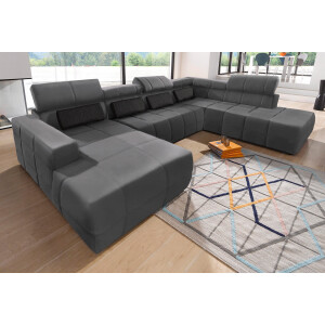 DOMO collection Zithoek Brandon Sitzbelastung 140 kg, mit Nierenkissen, U-Form met hoofdsteunverstelling, optionele zitdiepteverstelling, u-vorm