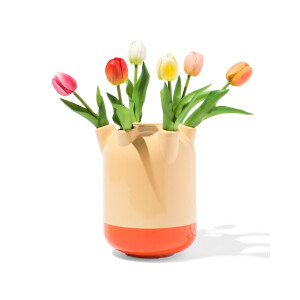 HEMA HEMA Tulpenvaas Ø18.5x22cm Perzik (perzik)
