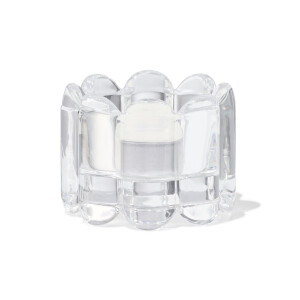 HEMA HEMA Sfeerlichthouder Glas XS Ribbel Transparant (transparant)