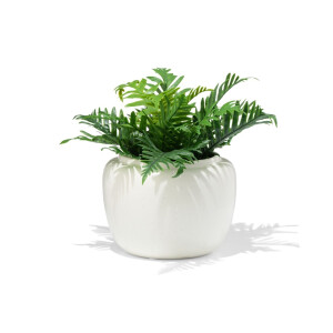 HEMA HEMA Bloempot ⌀12.2x13.5cm Keramiek Spikkel Crème (creme)