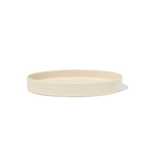 HEMA HEMA Kaarsonderzetter ⌀30cm Keramiek Ovaal Wit (wit)