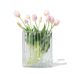 HEMA HEMA Vaas ⌀20x28cm Glas Ovaal Transparant (transparant)