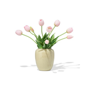 HEMA HEMA Vaas 15cm Keramiek Spikkels Groen (groen)