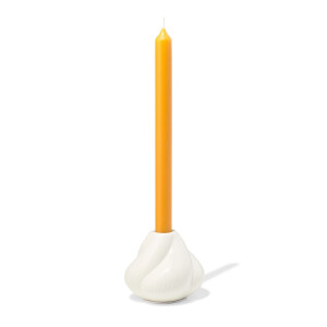 HEMA HEMA Kandelaar 9.2x9cm Keramiek Twist Crème (creme)