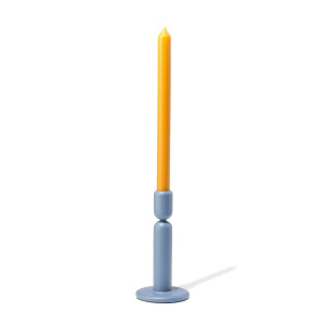 HEMA HEMA Kandelaar 9.2x13.9cm Metaal Hoog Grijs (blauw)