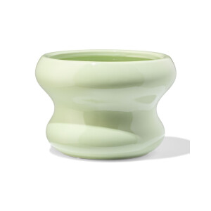 HEMA HEMA Bloempot ⌀17.5x12.5cm Keramiek Blob Groen (groen)