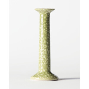 HEMA HEMA Kandelaar ⌀8x20cm Zwier Keramiek Spikkel Groen (groen)