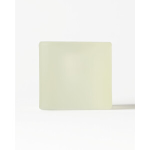 HEMA HEMA Kandelaar ⌀5x5cm Kub Glas Mat Geel (geel)