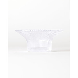 HEMA HEMA Theelichthouder ⌀11x5cm Zwier Glas Transparant (transparant)