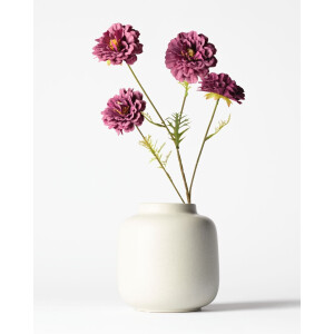 HEMA HEMA Vaas ⌀15x18cm Bink Keramiek Wit (wit)